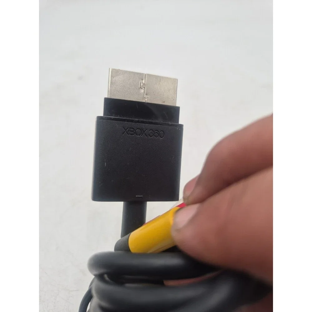 Official OEM Microsoft Xbox 360 AV Composite Audio Video Cable RCA Black
